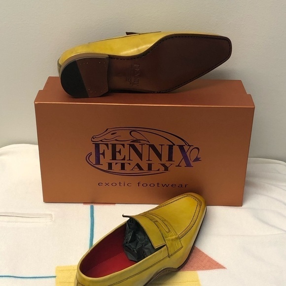 Fennix Italy  shoe mustard calfskin/alligator main image 5